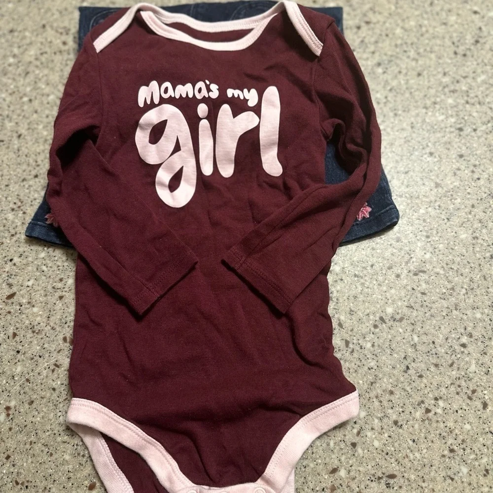 Okie Dokie Mama’s My Girl Shirt and Gymboree Jeans 12-18 months